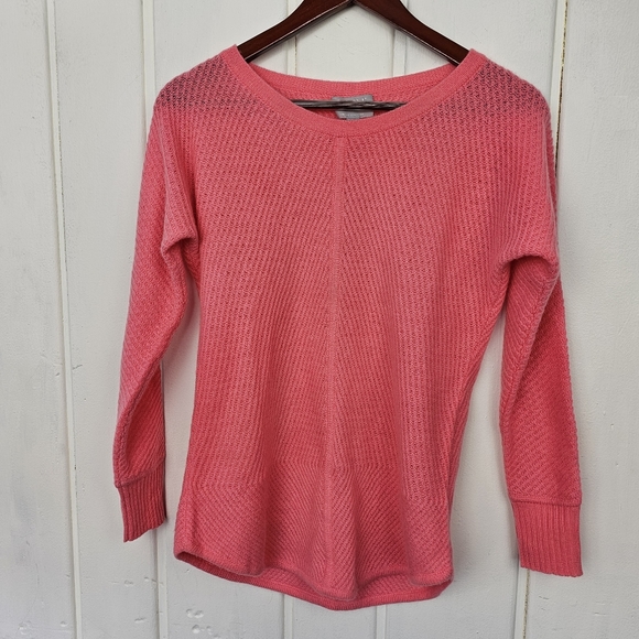 Pure Collection Sweaters - Pure Collection 100% Cashmere Knit Crochet Peach Long Sleeve Sweater sz US 2